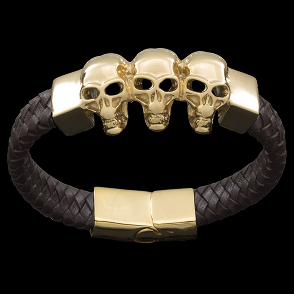 ARMBÅND LÆDER SKULL