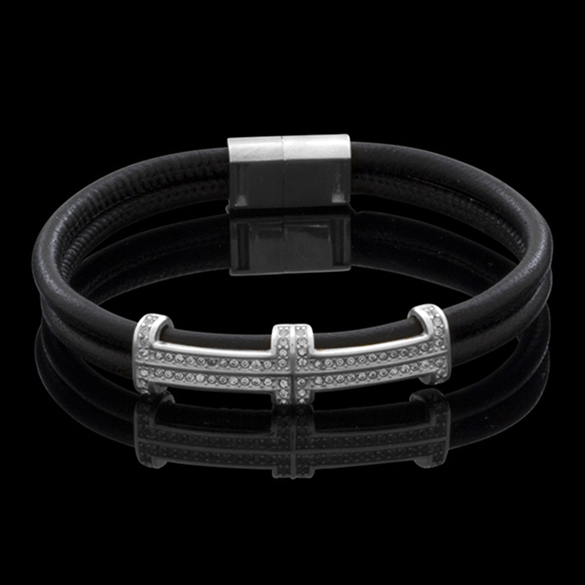 ARMBÅND LÆDER SWAROVSKI