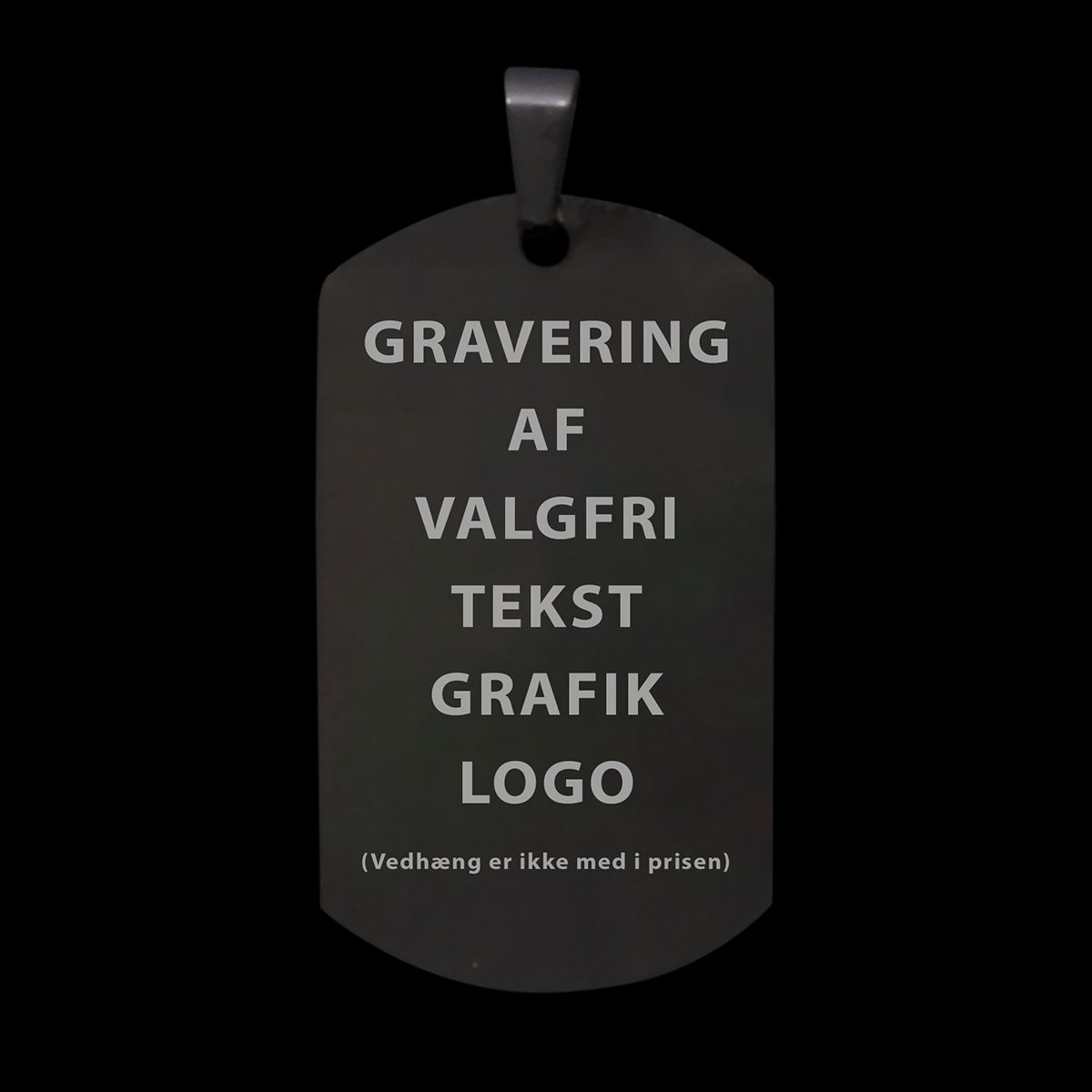 GRAVERING AF VALGFRI LOGO OG TEKST PÅ LJ VEDHÆNG