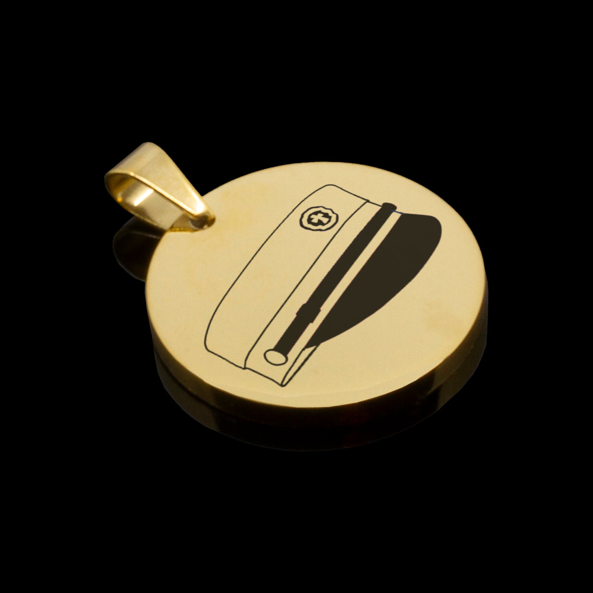 LJ VEDHÆNG DOGTAG FORGYLDT INCL GRAVERING AF HUE