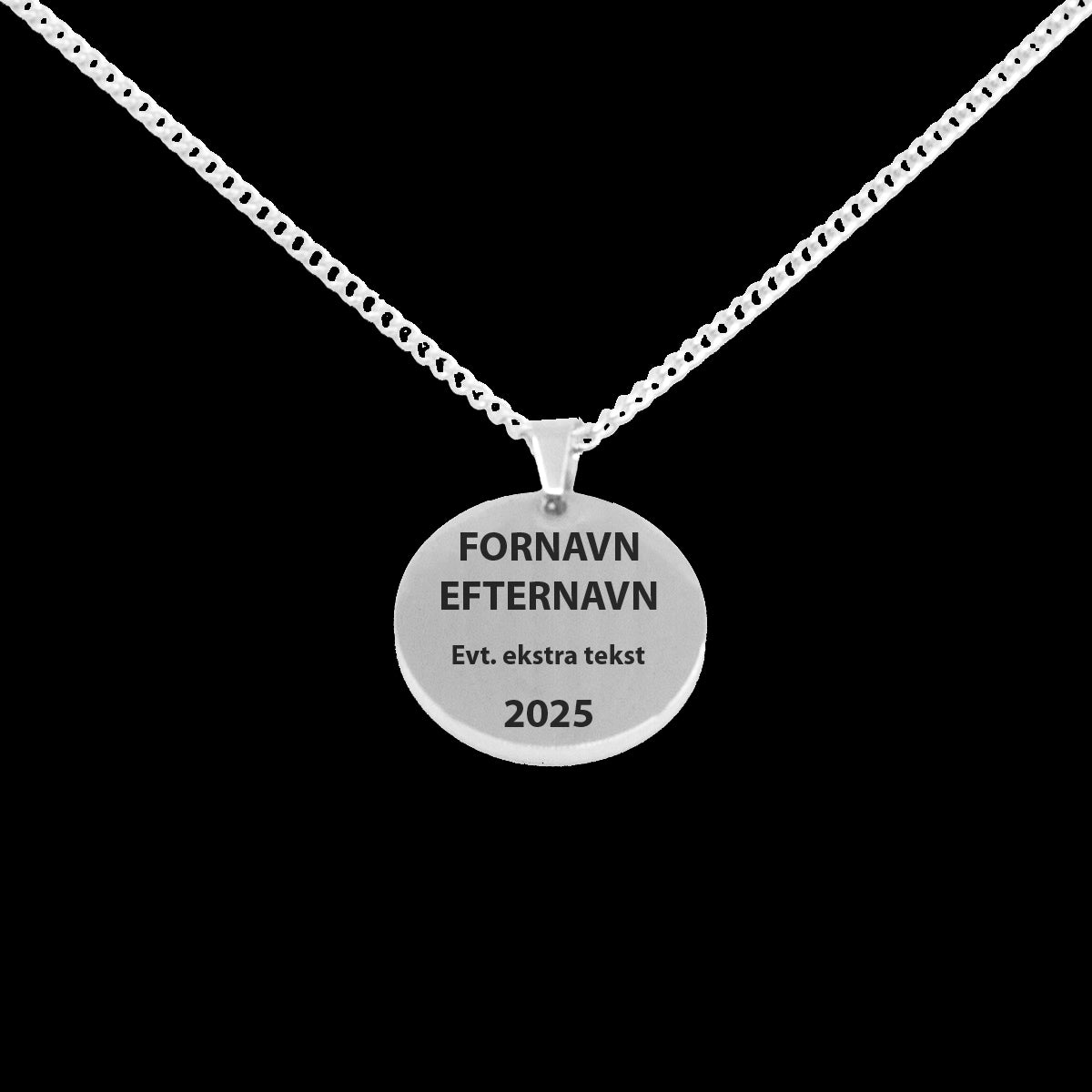 LJ VEDHÆNG DOGTAG STÅL INCL GRAVERING AF HUE OG PERSONLIG GRAVERING