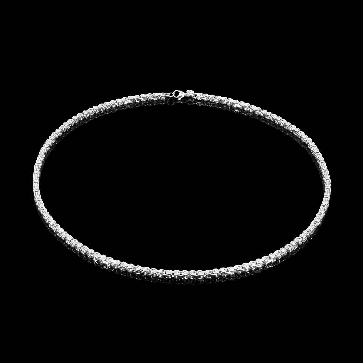 HALSKÆDE KONGEKÆDE BYZANTINE 4MM VALGFRI 45-90CM