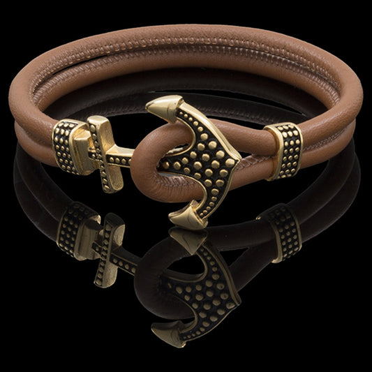 BRACELET ANCRE EN CUIR