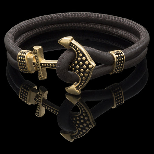 BRACELET LEATHER ANCHOR