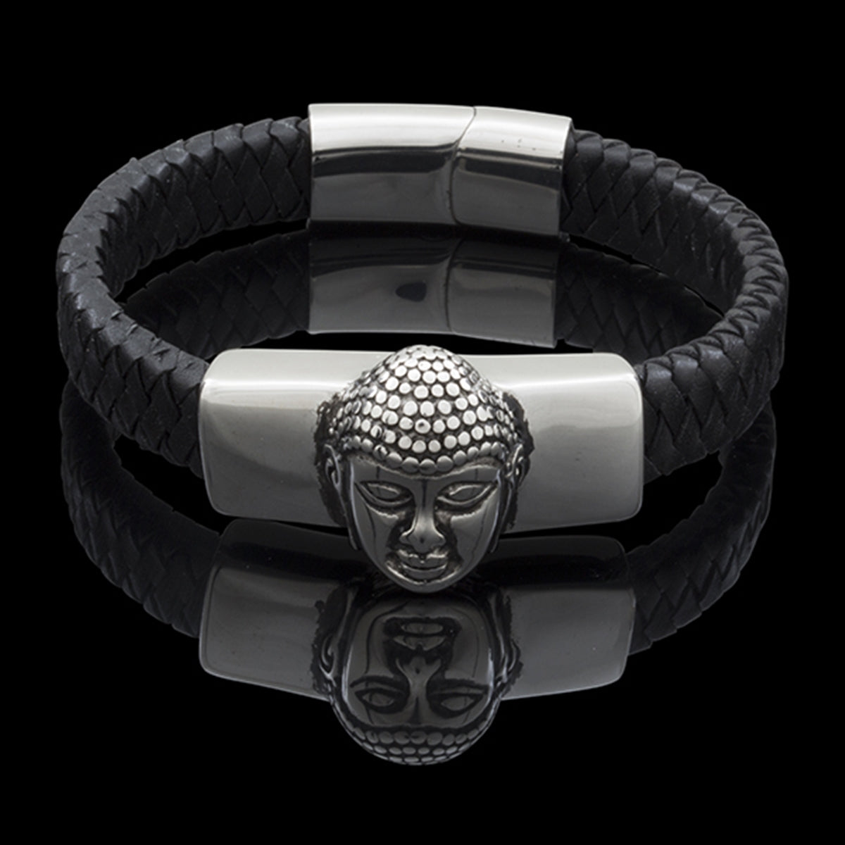 ARMBÅND LÆDER BUDDHA