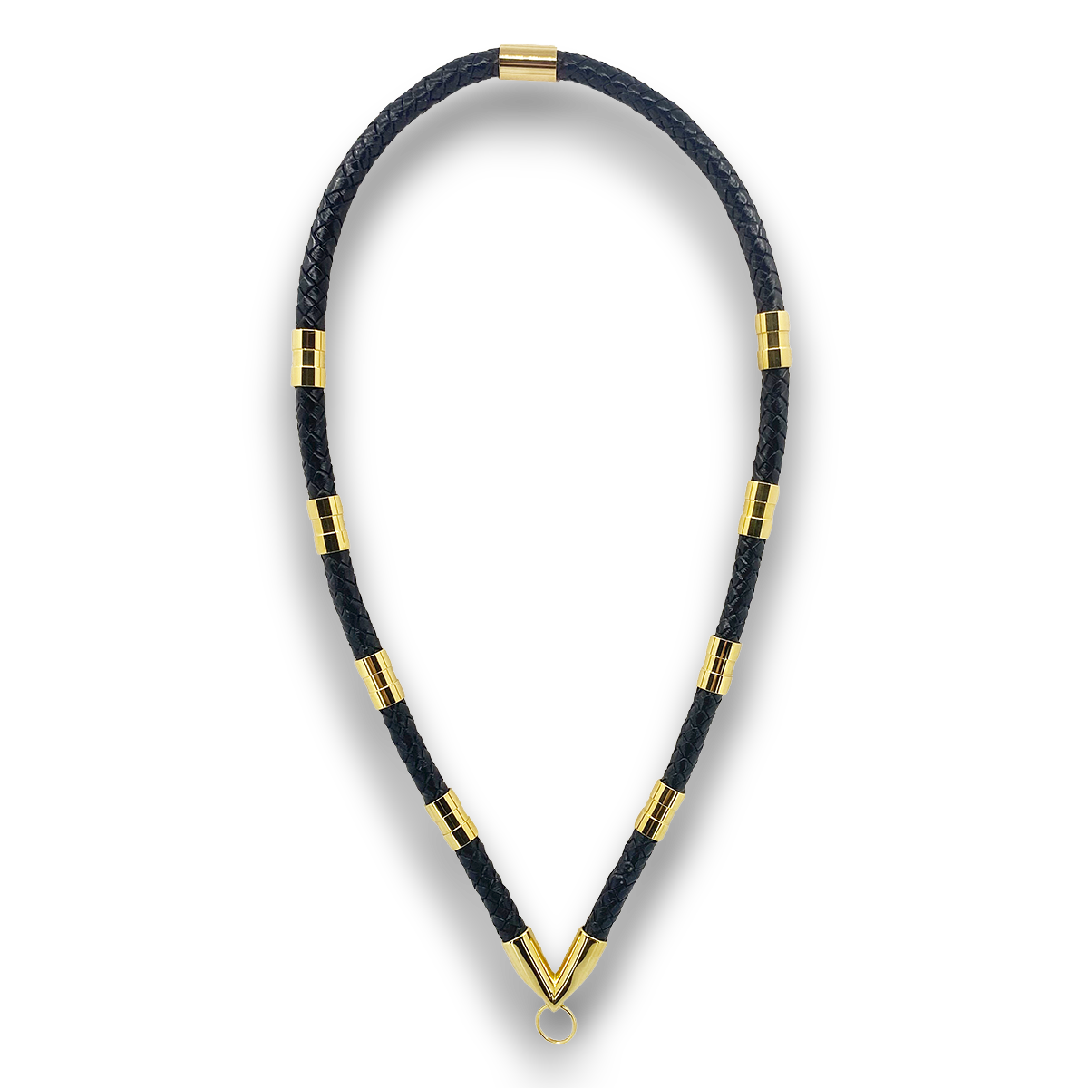 HALSKÆDE LÆDER 10MM XL