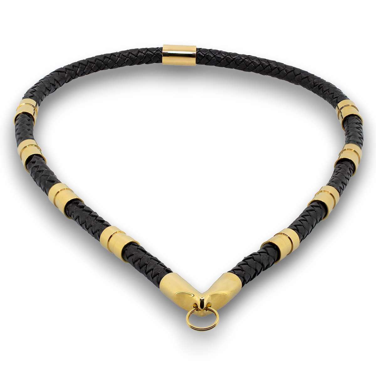 HALSKÆDE LÆDER 10MM XL