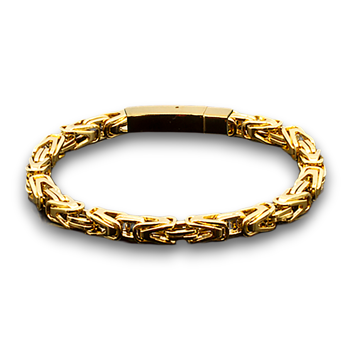 ARMBÅND PREMIUM KONGEKÆDE BYZANTINE 6MM BAJONET KASSELÅS