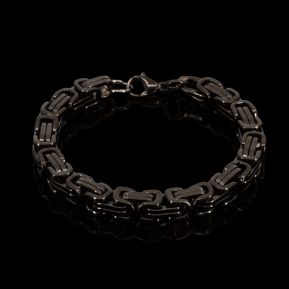 SMYKKESÆT BYZANTINE KONGEKÆDE 8MM HALSKÆDE OG ARMBÅND