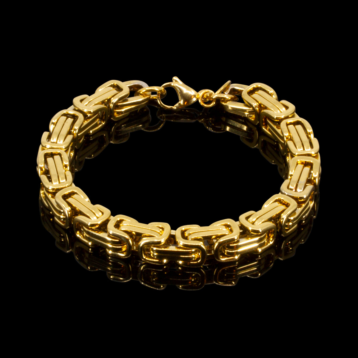 SMYKKESÆT BYZANTINE KONGEKÆDE 8MM HALSKÆDE OG ARMBÅND