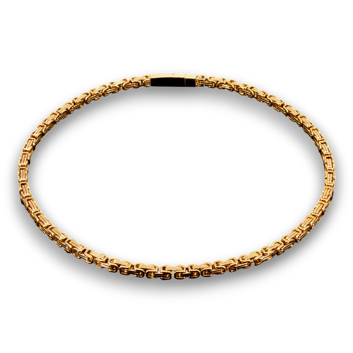 SMYKKESÆT BYZANTINE KONGEKÆDE 6MM BAJONET KASSELÅS HALSKÆDE OG ARMBÅND