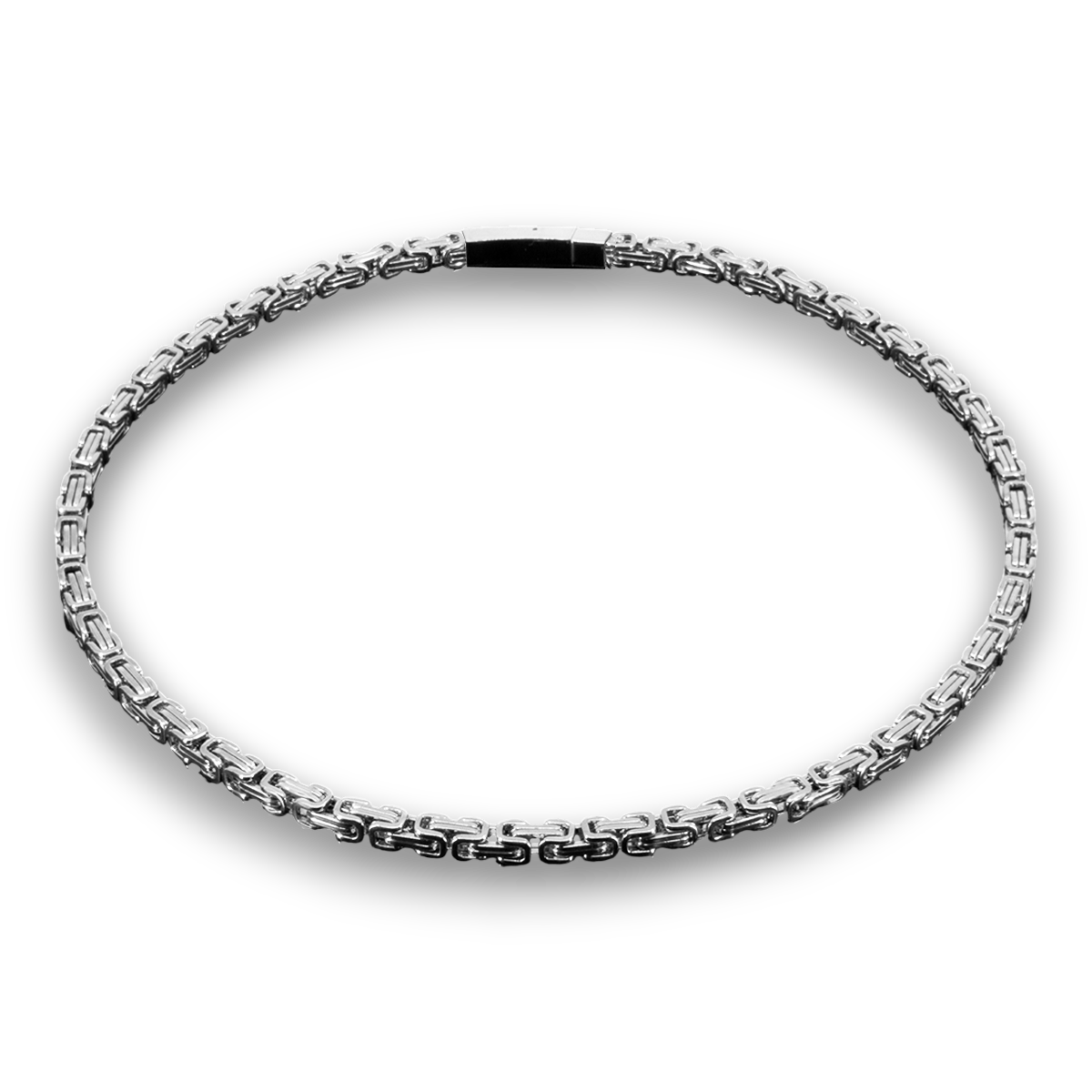 SMYKKESÆT BYZANTINE KONGEKÆDE 6MM BAJONET KASSELÅS HALSKÆDE OG ARMBÅND