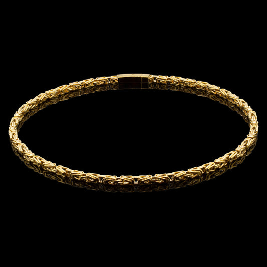ARMBÅND PREMIUM KONGEKÆDE BYZANTINE 6MM BAJONET KASSELÅS