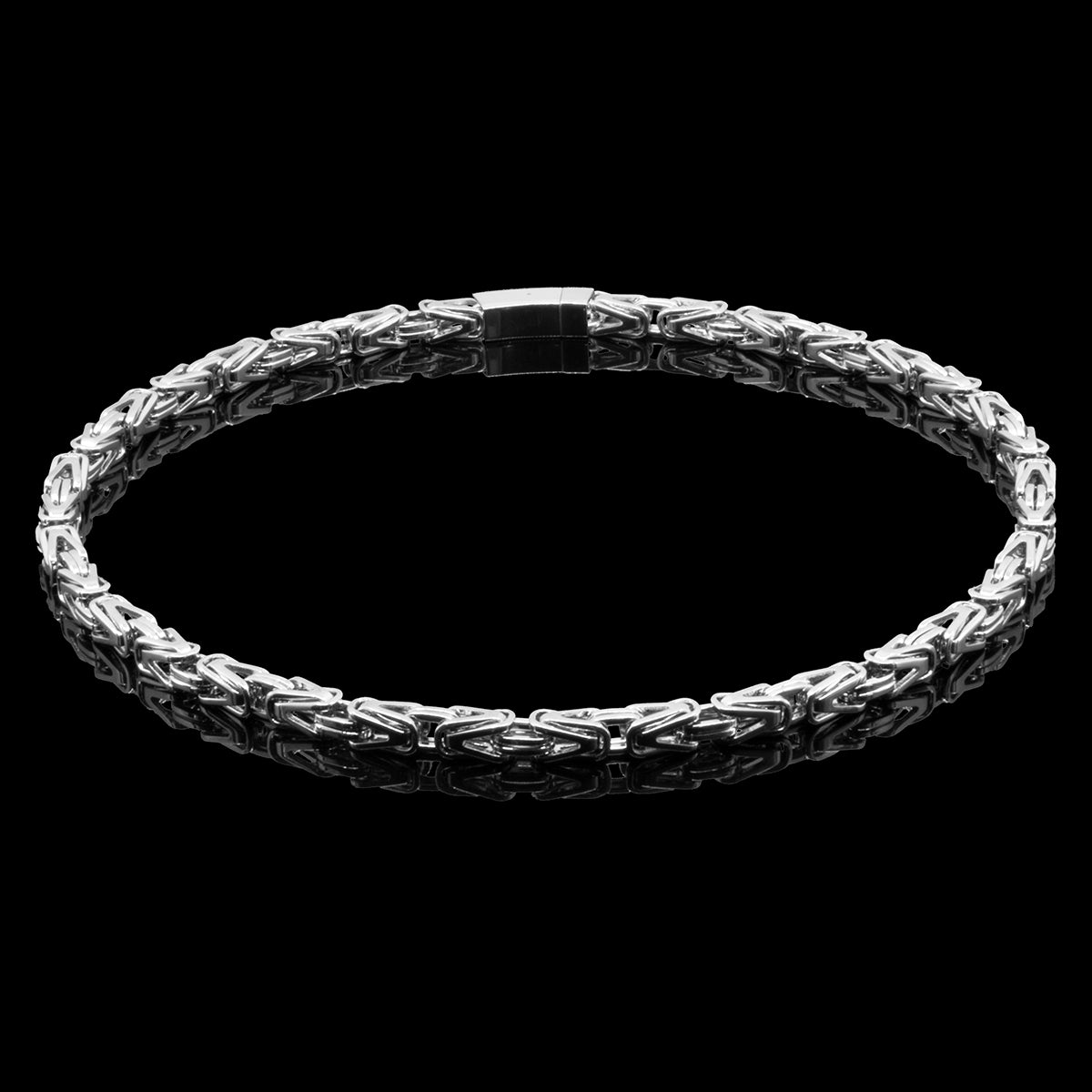 SMYKKESÆT PREMIUM BYZANTINE KONGEKÆDE 8MM BAJONET KASSELÅS HALSKÆDE OG ARMBÅND